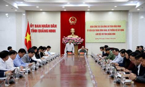  Bộ trưởng Bộ Xây dựng Trần Hồng Minh làm việc với tỉnh Quảng Ninh